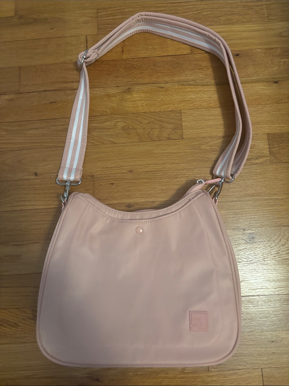 Light Pink Shoulder Bag with Adjustable Stripe Strap brand new ihkwip brand